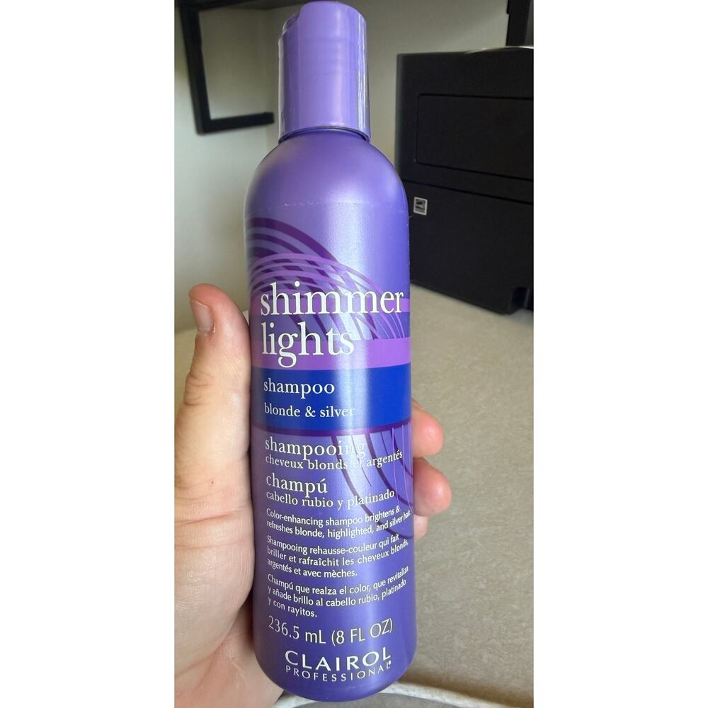 Brand new Clairol Professional Shimmer Lights Blonde and Silver Shampoo 8 fl oz